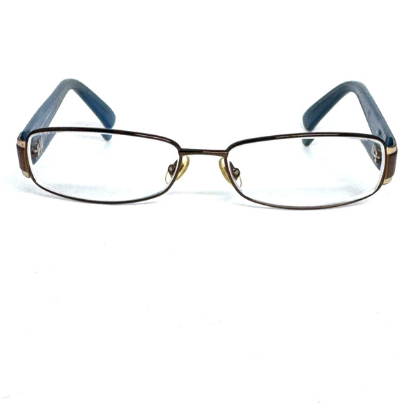 Gucci GG 2869 YAW Square Brown Gold Blue Eyeglasses Frame 54-15-135 H15490 - Picture 1 of 8
